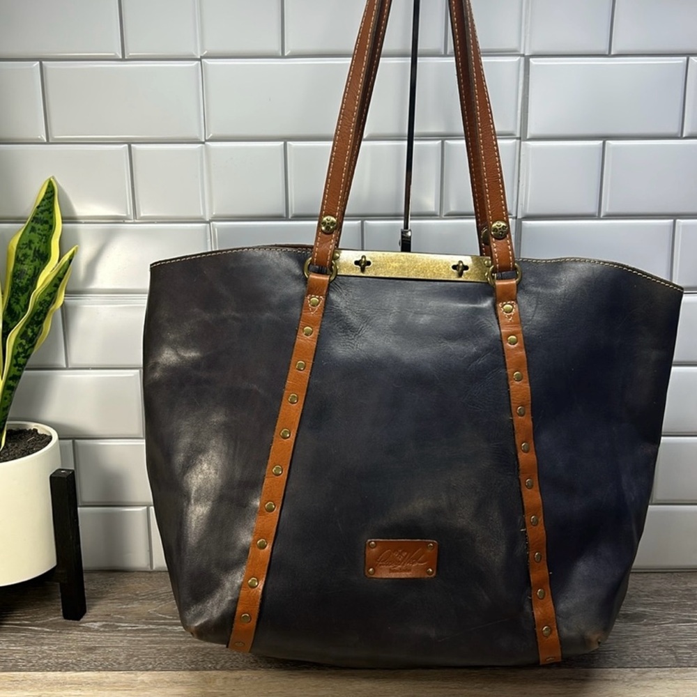 Patricia Nash Dark Brown and Tan Shoulder Bag